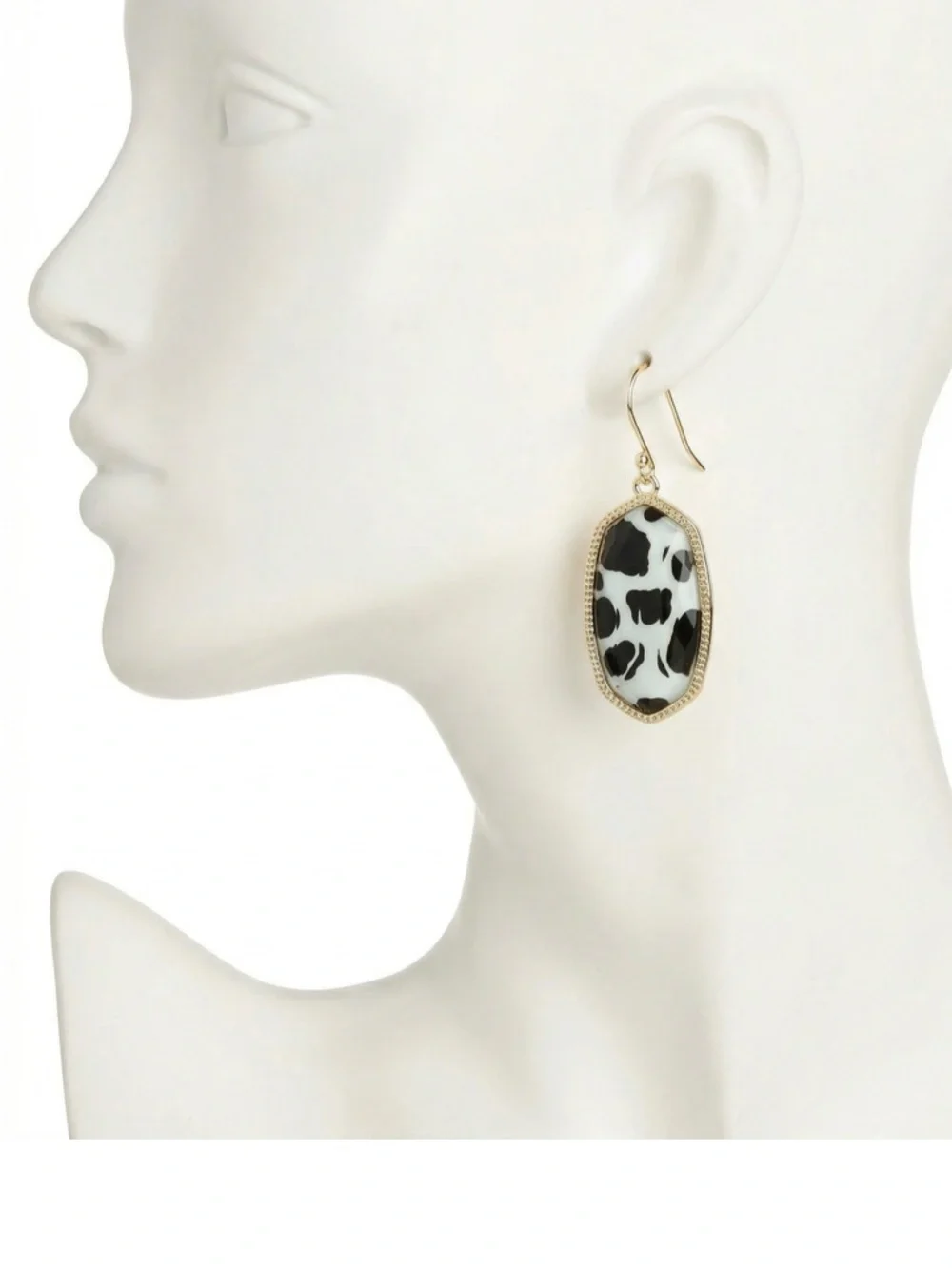 No. 3 Lorelei Black Cow Earrings (NWT)
